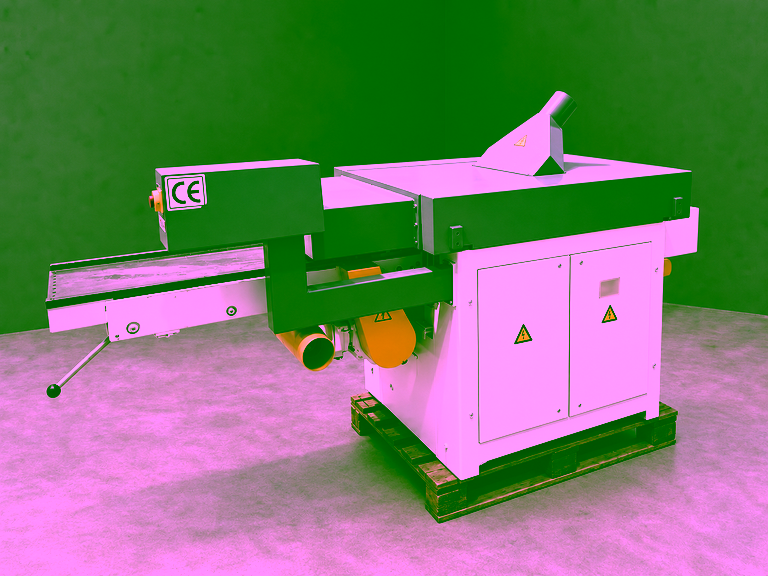 Side view with the control box, the table and the lower extraction outlet