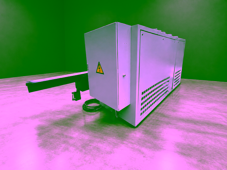 Electrical cabinet at the rear
